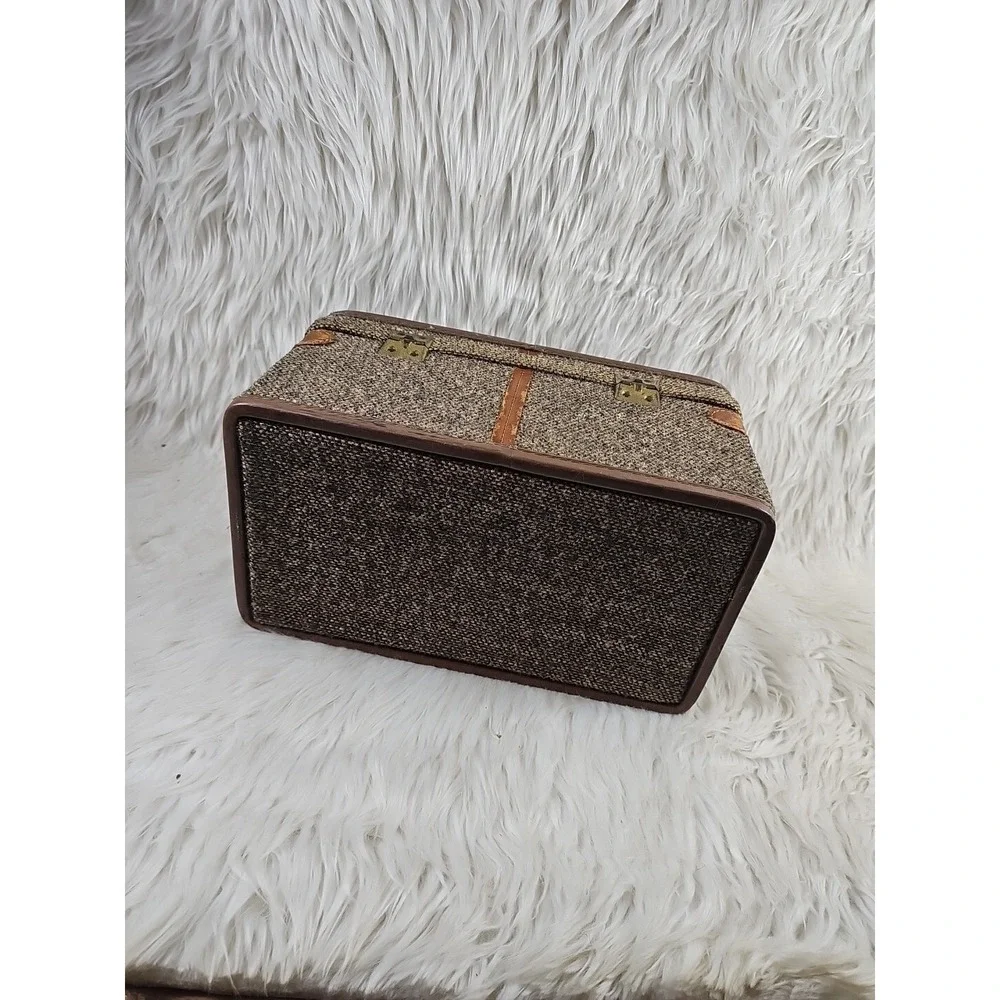Vintage HARTMANN Tweed Travel Luggage Cosmetic Train Case Carry On - Looks Good